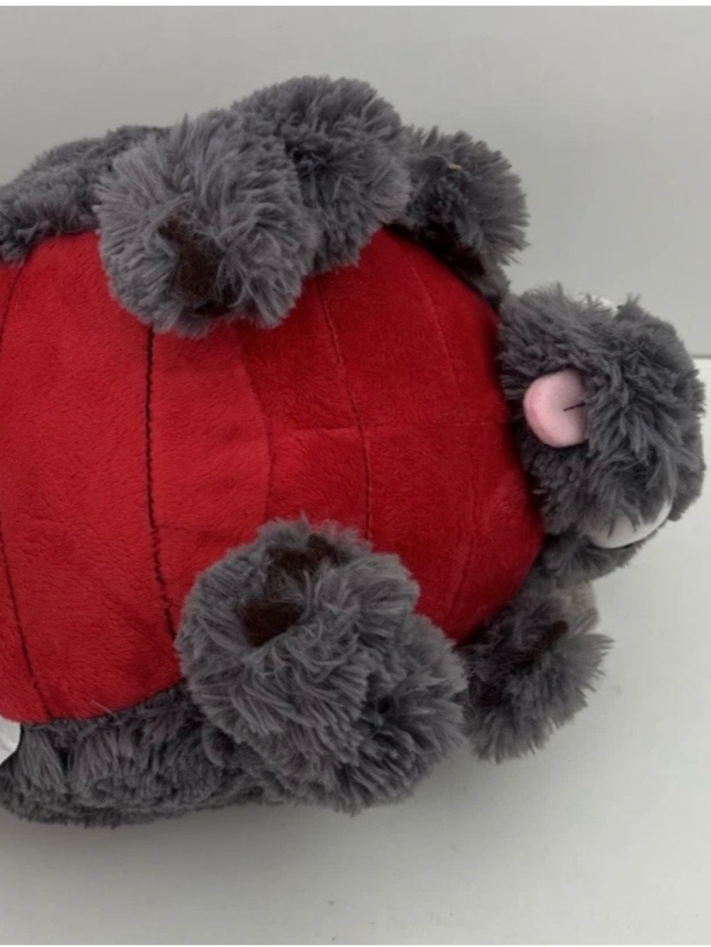 2016 Bad Dragon Duke The Dragon 8" Plush Gray Red Round RARE Stuffed Animal NWT - Picture 11 of 16